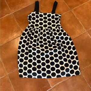 Who What Wear Black and White Polka Dot Midi Dress